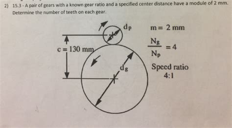 Solved A pair of gears with a known gear ratio and a | Chegg.com