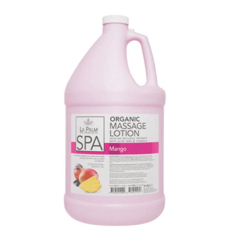 La Palm Spa Organic Collagen Massage Lotion Mango 1 Gallon