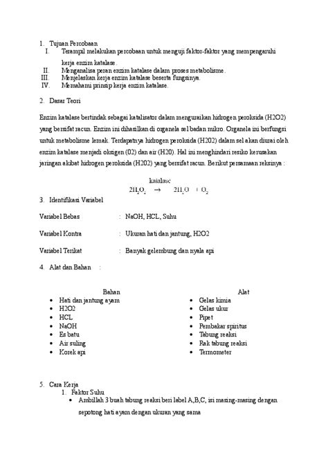 (DOC) ENZIM KATALASE | muhammad miko - Academia.edu