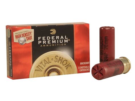 Federal Premium Vital Shok High Density 12 Ga Ammo 2 3 4 00 Buckshot