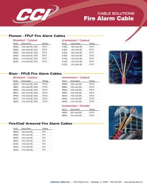 Fillable Online Fire Alarm Cable Ccixpress Fax Email Print Pdffiller