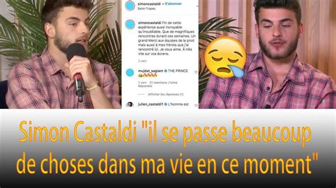 Simon Castaldi est dans son pire moment il a partagé un mystérieux