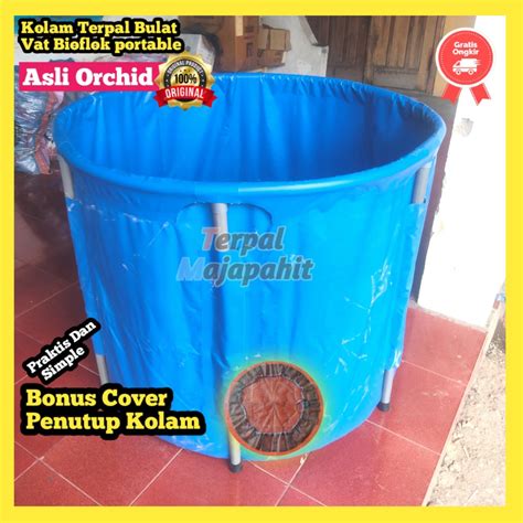 Jual Kolam Terpal Bulat Vat Bioflok Portable D Tinggi Cm Untuk