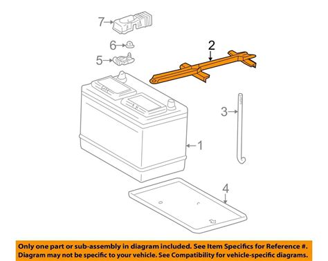 Toyota Oem Sequoia Battery Hold Down Clamp Bracket For Tray