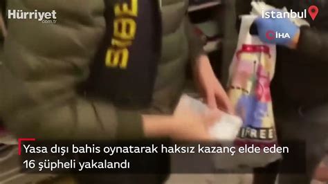 Yasa dışı bahis oynatan 16 şüpheli yakalandı Dailymotion Video