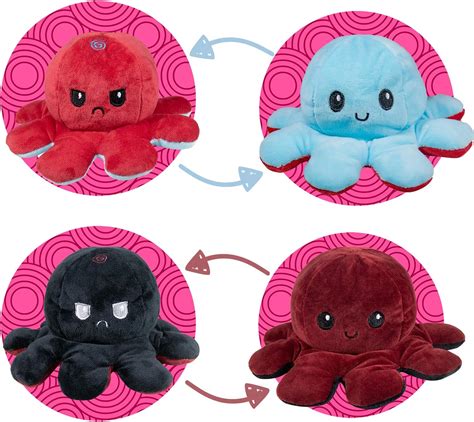 Global Tronics Piezas Octopus Reversible Peluches Tik Tok Pulpo