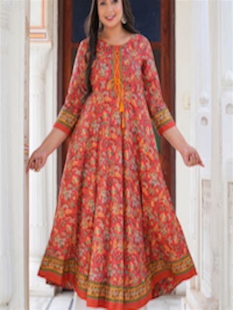 Buy YASH GALLERY Plus Size Floral Printed Anarkali Kurta Kurtas For