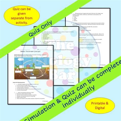 Bioman Nitrogen Cycle Simulation Activity by The Biology Bar | TPT 