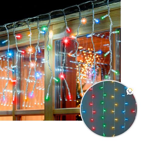 Cortina Led 3 Mts X 45 Cm 100 Led Multicolor Luces Navidad 1323 Luegopago