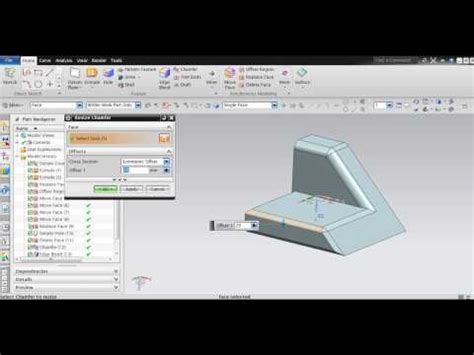 Synchronous Modelling Commands In Nx Replace Face Offset Region