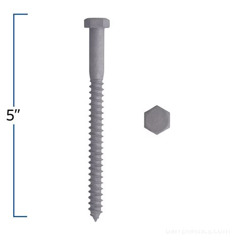 38 X 5 Hex Head Lag Bolt Hot Dipped Galvanized B854 506 Barr