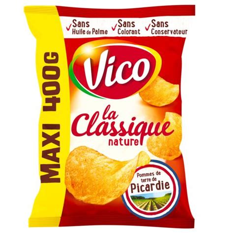 Chips nature VICO le sachet de 400 g à Prix Carrefour