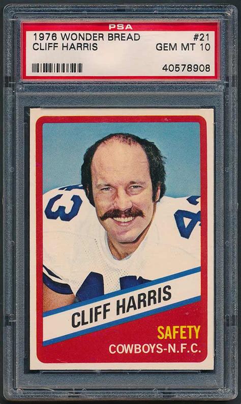 1976 Wonder Bread Cliff Harris #21 PSA 10 GEM MT