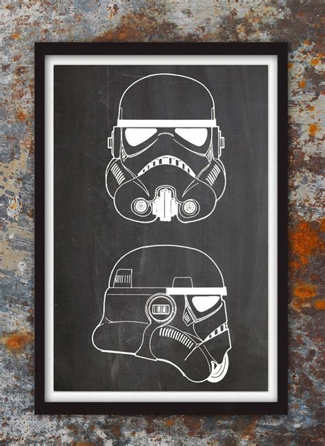 Stormtrooper Helmet Wall Art Print, Star Wars Art, Stormtrooper Poster ...