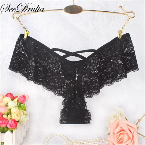 Seedrulia 2018 Women Underwear Women Lace Flower Sexy Panties Women