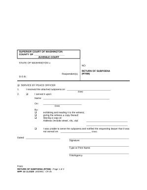 Wa Subpoena Doc Template PdfFiller