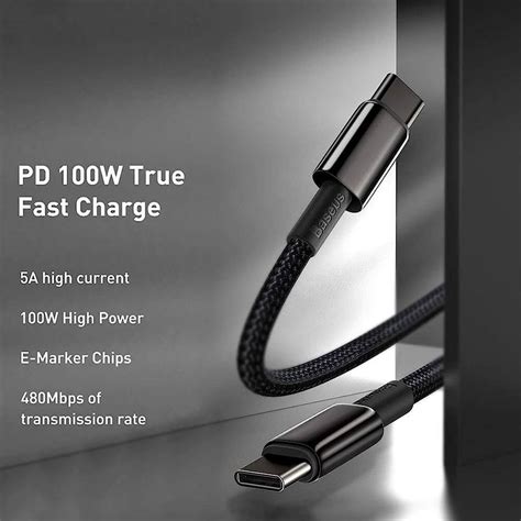 Cable BASEUS USB To Type C 66W 1m Noir Macleader