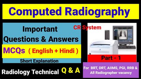 Computed Radiography Mcqs Part 1 Important Questions And Answers By Bl Kumawat Youtube