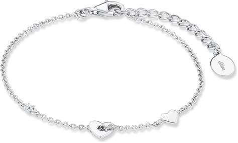 S Oliver Armband F R Damen Herz Er Sterling Silber Rhodiniert