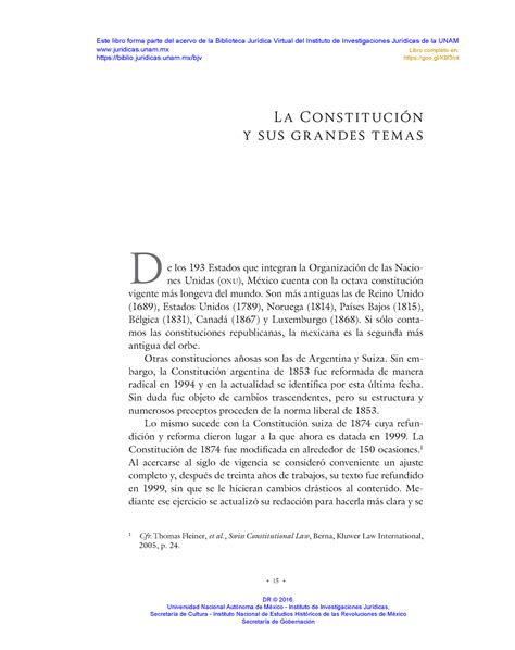 4 Derecho administrativo 15 L a Constit ución y sus gr a n des te