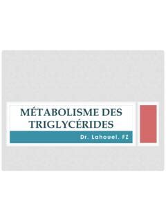 Métabolisme des triglycérides m 233 tabolisme des triglyc 233 rides