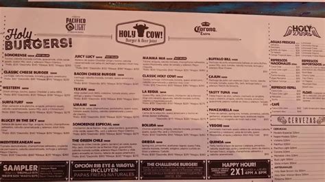 Holy Cow Menu Philippines And Updated Prices 2025