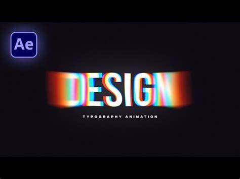 Rgb Typography Animation In After Effects Typography Motion Graphics