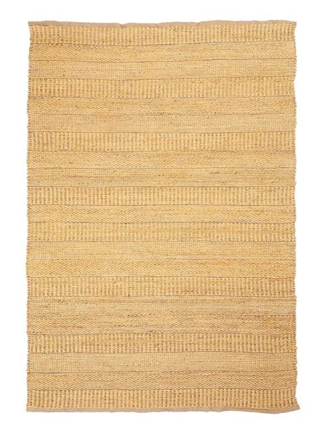 Tapis jute rectangle fait à la main motif faux uni Beige Kiabi 39 99