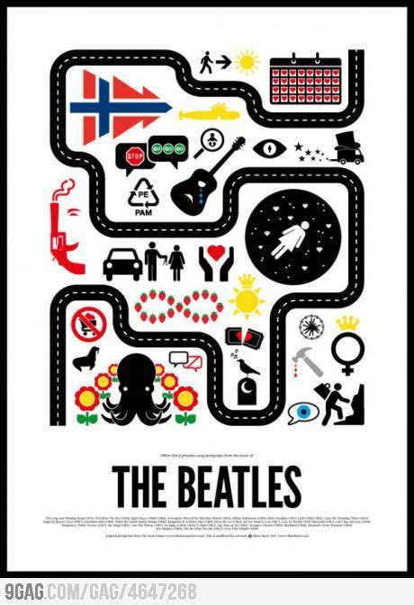 How Many Beatles Songs Can You Find Beatles Poster Rock Band