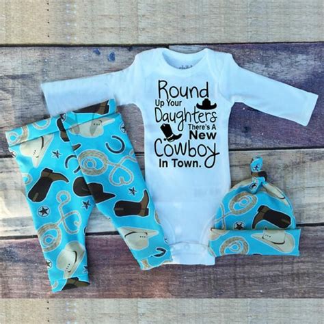 Country Baby Boy Set Baby Boy Outfits Cowboy Baby Clothes Baby Boy