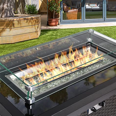 U MAX 44in Outdoor Propane Gas Fire Pit Table 50 000 BTU Auto Ignition