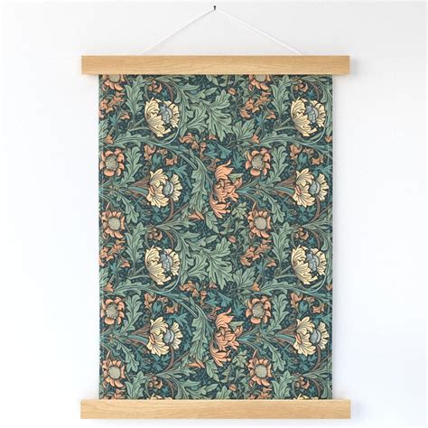 William Morris Wall Hanging Pale Floral by Goldiewinship Green Yellow ...