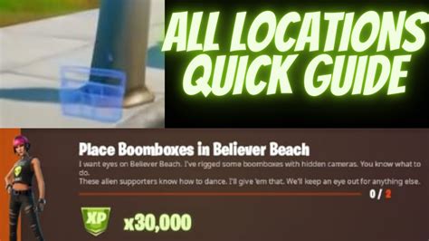 Place Boomboxes In Believer Beach 2 Week 3 Legendary Quest Season 7