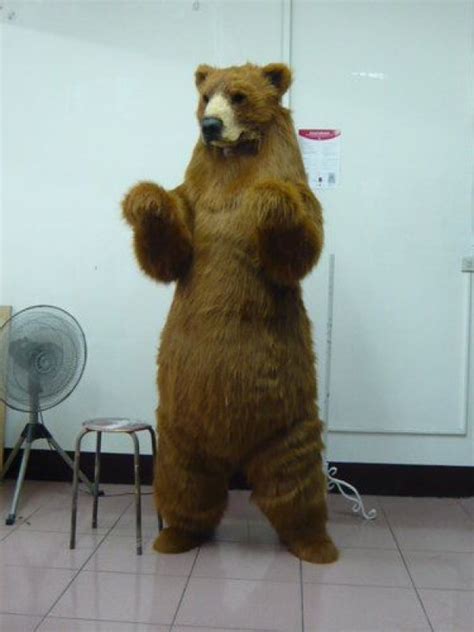 Realistic Grizzly Bear Fursuit Costume Mascot Costume