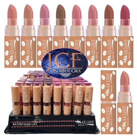 Batom Bala Matte Lip Nude Max Love Em Atacado Box C 64 Unid E Prov Distribuidora JCF