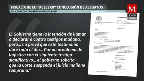 EU prevé acortar presentación de testigos contra Genaro García Luna