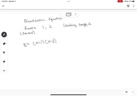 Solved Write The Quadratic Equation Whose Roots Are 1 And 2 And Whose