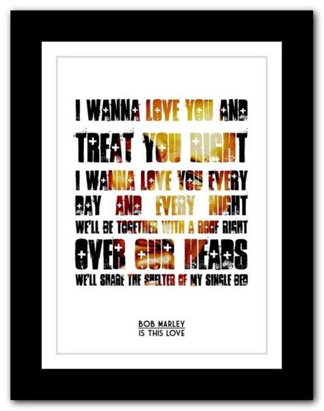 Bob Marley Lyrics Is This Love