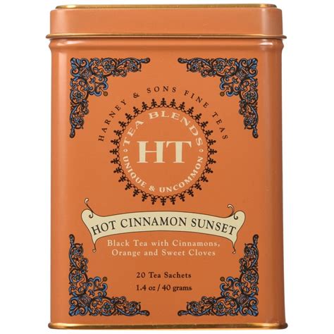 Harney Sons Hot Cinnamon Sunset Tea Sachets Oz Premium Cinnamon Blend Bubbly