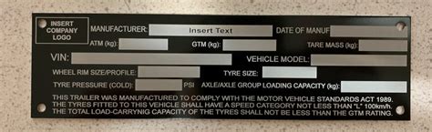 Trailer Compliance Plates Compliance Plates Australia