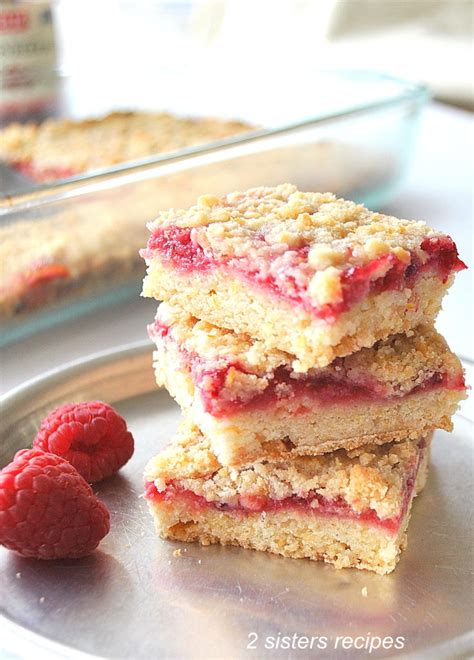 Raspberry Lemon Crumble Bars 2 Sisters Recipes By Anna And Liz