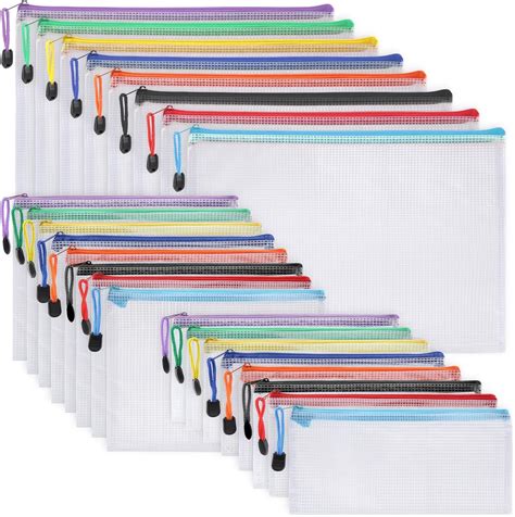 Nudiuhis Plastic Zip Wallets A4 A5 A6 Waterproof Document Wallets