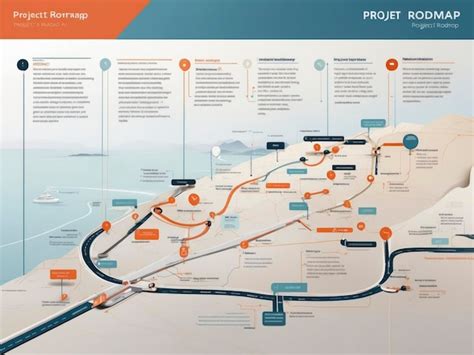 Um Mapa De Um Projeto Uma Estrada E Um Rio Ao Fundo Foto Premium