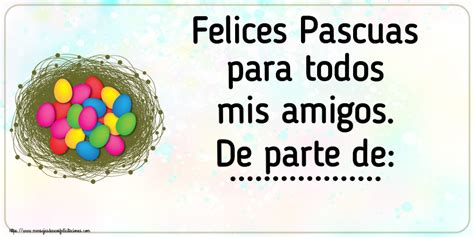 Felicitaciones Personalizadas De Pascua Huevos Felices Pascuas Para