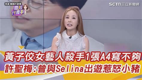 黃子佼女藝人殺手1張a4寫不夠 許聖梅：曾與selina出遊惹怒小豬｜三立新聞網 Youtube