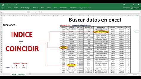 Funciones Indice Y Coincidir Aprende Fácil A Buscar Y Encontrar Cualquier Dato En Excel Youtube