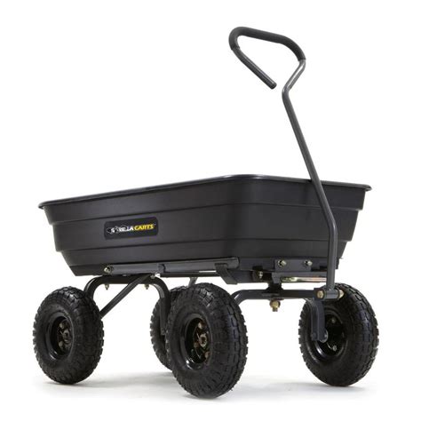 Shop Gorilla Carts 4-cu ft Poly Yard Cart at Lowes.com