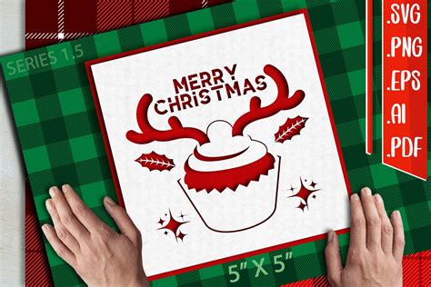 Christmas Card 1 5 Svg Eps Ai Png Pdf Graphic By Assalwaassalwa