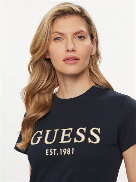 Guess T Shirt Nyra V4GI01 I3Z14 Bleu Marine Regular Fit Modivo Fr