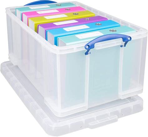 Really Useful Clear Plastic Storage Box 64 Litre Lello Business